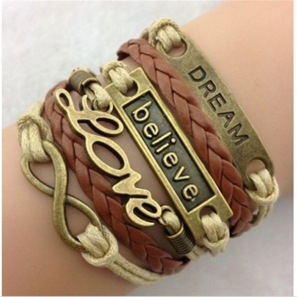 Infinity Love Anchor Believe Dream Bracelet - Picture 2 of 7